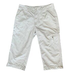 Royal Robbins Capri Pants Crop Outdoor Hiking Tan Stretch Womens 10
